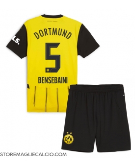 Borussia Dortmund Ramy Bensebaini #5 Maglia Gara Casa Repliche 2024-25 Bambino Maniche Corte